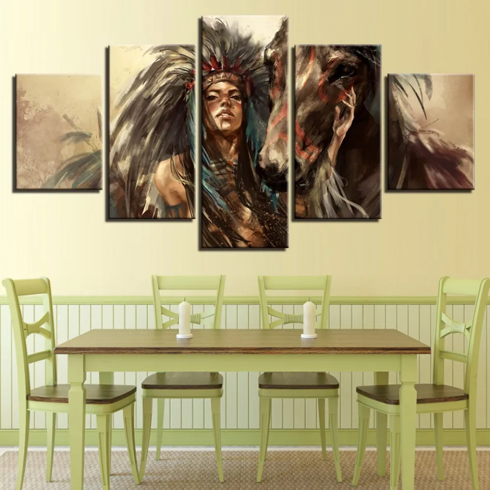 Картина на холсте из 5 предметов современная картина настенное искусство рисунок