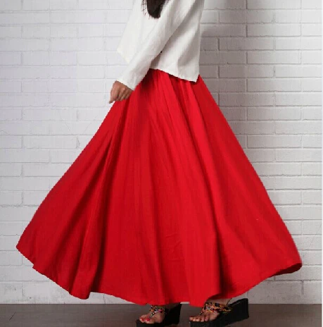 Новинка 2020 длинные юбки в стиле преппи из хлопка и льна женская брендовая