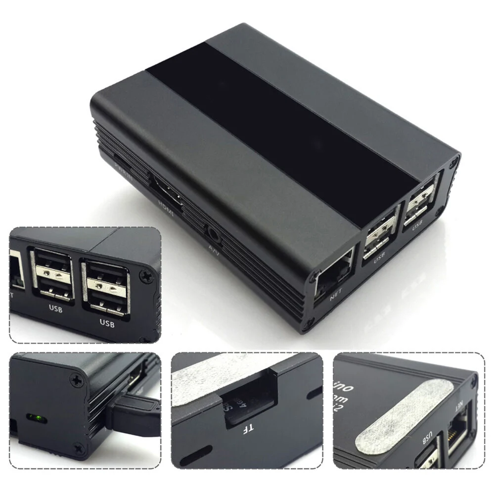 Алюминиевый корпус коробка контейнер для Raspberry Pi 3B + 3 2B с