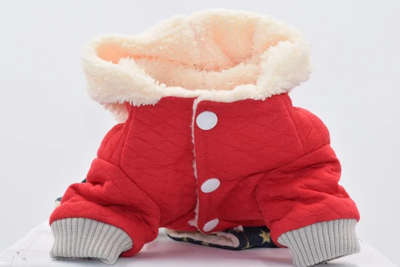 Горячая Распродажа, красный, желтый цвета, размеры Xs-xxl, Комбинезоны для собак на осень и зиму, одежда для домашних животных, мягкая теплая одежда для маленьких собак