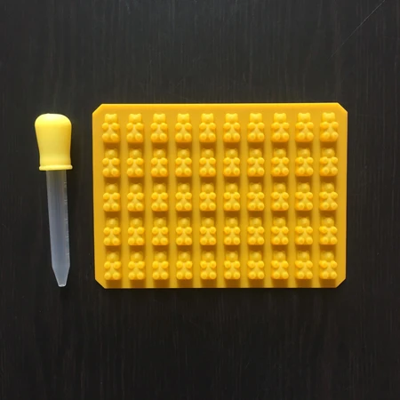 Yellow Модные Инструменты для торта, 1 набор, 50 полости, силиконовая форма для шоколадных конфет, ледяной лоток, желейные формы - Цвет: Yellow