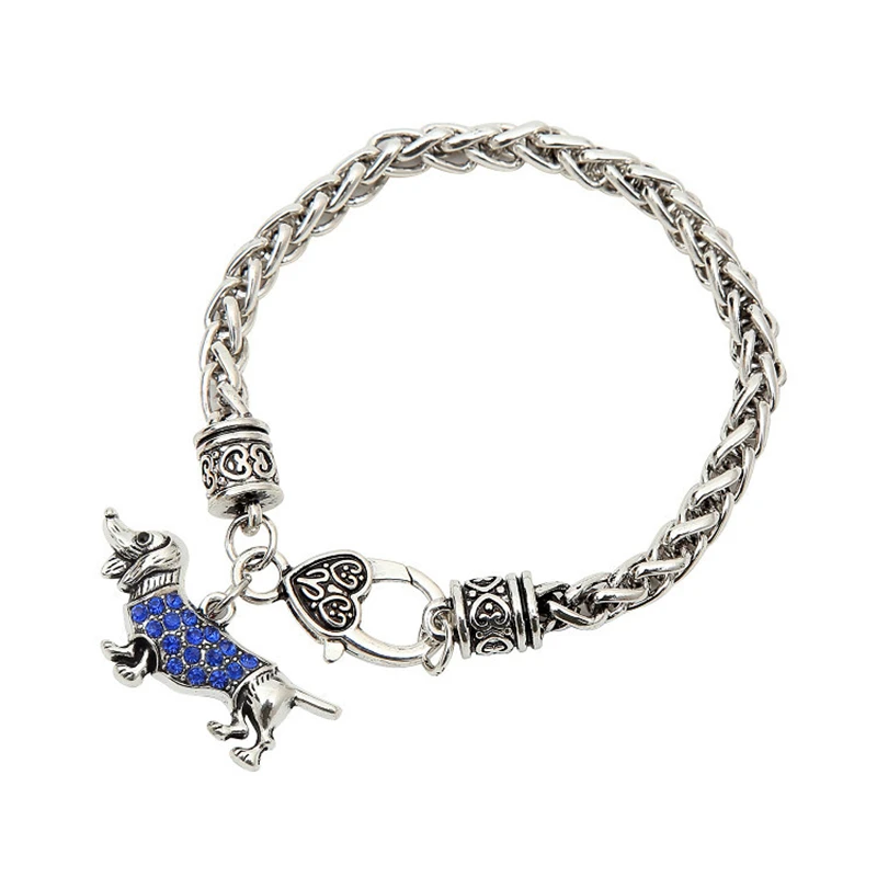 Хрустальные собаки Лидер продаж пшеничная звеньевая Цепочка браслет с