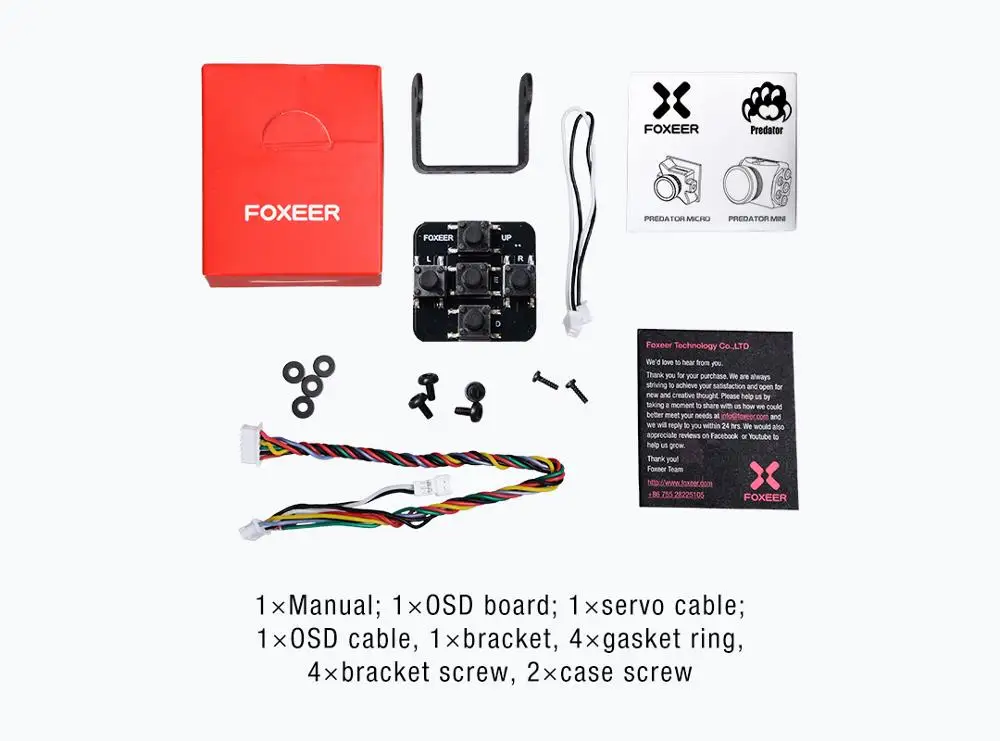 Foxeer Predator Micro V2 1 8 мм 1000TVL PAL/NTSC Супер WDR FPV камера w/OSD для радиоуправляемого дрона |