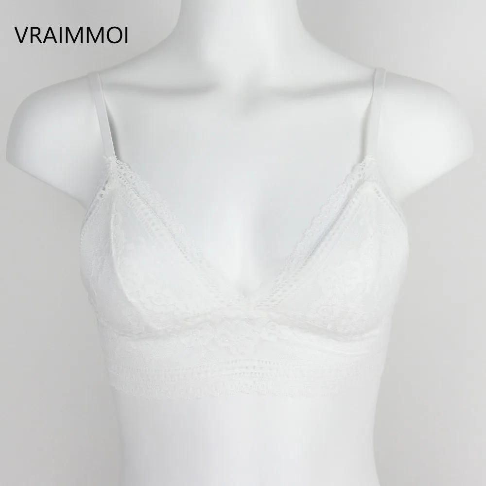 VRAIMMOI, сексуальный бюстгальтер, кружевной бюстгальтер, сексуальное белье, женское нижнее белье, пуш-ап бюстгальтер, мягкий, беспроводной, без косточек, Прозрачное нижнее белье для женщин