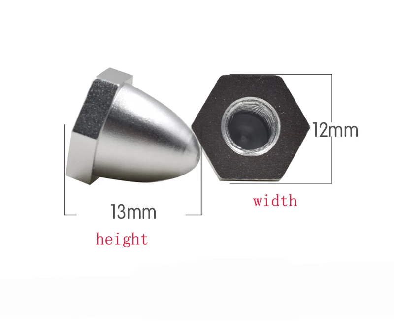 20pcs/lot Aluminum Alloy Hexagon M6 Bullet Propeller Clamp Paddle Clip Without Holes Width 12mm Height 13mm for DIY Model Acc | Игрушки и