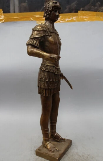 24 &quotЗападная ХУДОЖЕСТВЕННАЯ Бронзовая статуя знаменитого римского воина меча
