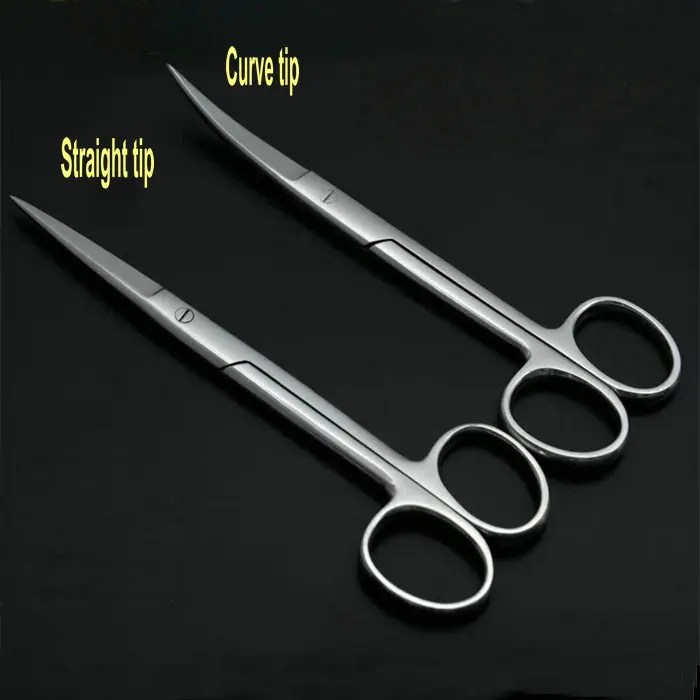 

1pcs 10/12.5/14/16/18/20cm straight tip/curved tip Surgical scissors, operating scissors, eye scissors