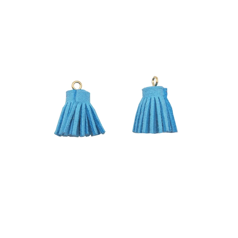 10 шт./лот Винтаж Шарм разноцветный LeatherTassel для аксессуары ручной работы DIY Jewelry брелок в виде кисточки мобильные ремни кулон - Цвет: Color 1 as photo