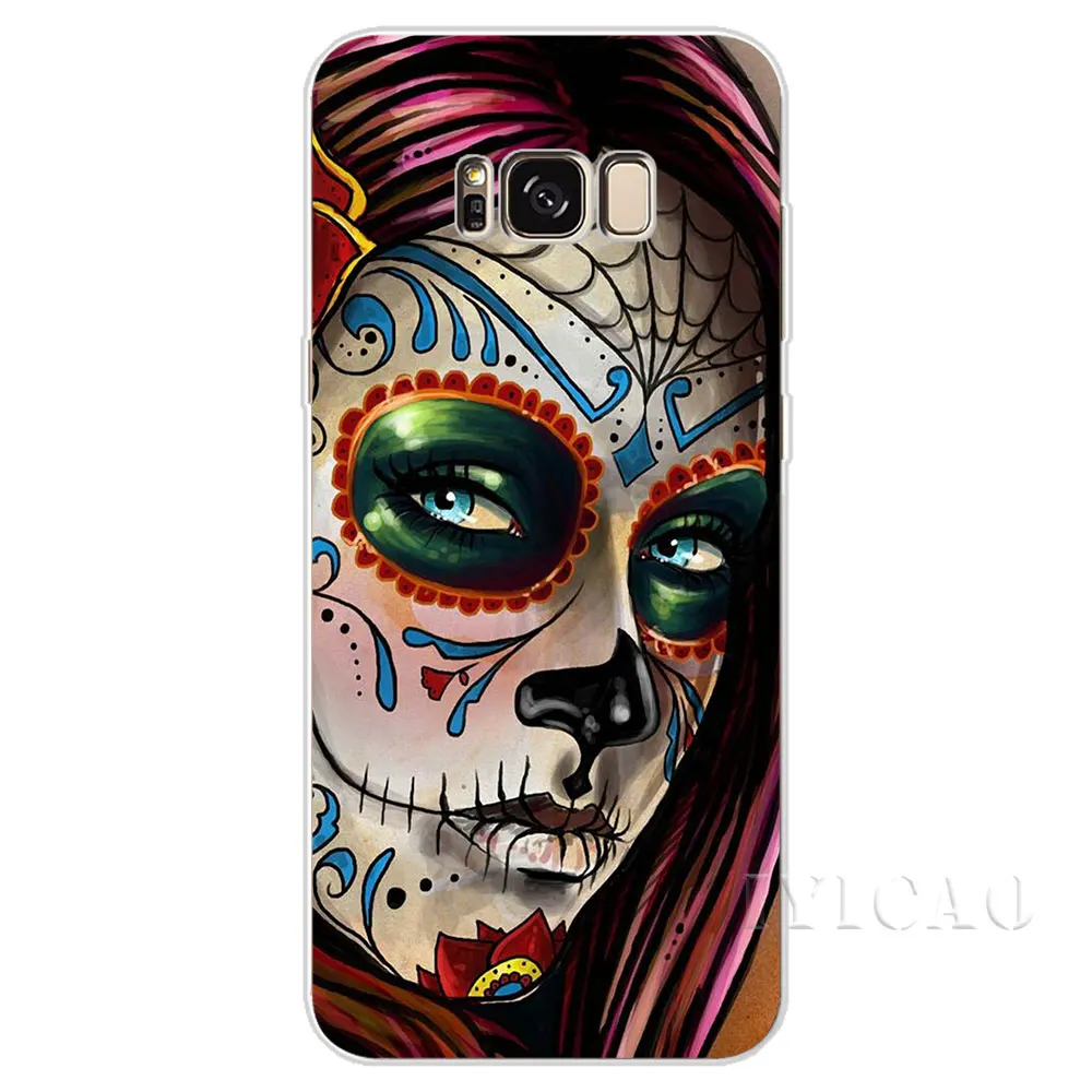 IYICAO мексиканский череп Девушка татуированные арт жесткий чехол для Samsung Galaxy A3 A5