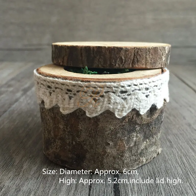 Деревенское деревянное кольцо искусственное винтажное свадебное украшение