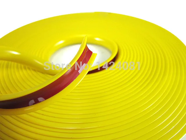 

7m WHEEL RIM PROTECTOR TIRE GUARD LINE RUBBER MOULDING STRIPE-RED YELLOW BLUE WHITE Golden Pink Green Orange wheel protector