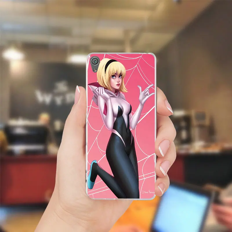 Модные Гвен Стейси Паук девушка мобильный чехол для телефона Sony Xperia XA Z1 Z3 Z5