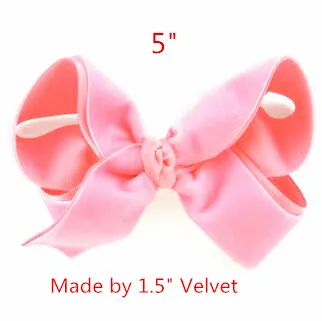 

60pcs Girls' Boutique Velvet Organza Huge Hair Bow