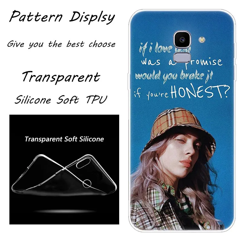 Горячая Billie Eilish Мягкий силиконовый чехол для телефона для samsung Galaxy J8 J6 J4 J2 Core J5 J6 J7 Prime J3 ЕС J4 Plus чехол - Цвет: 014