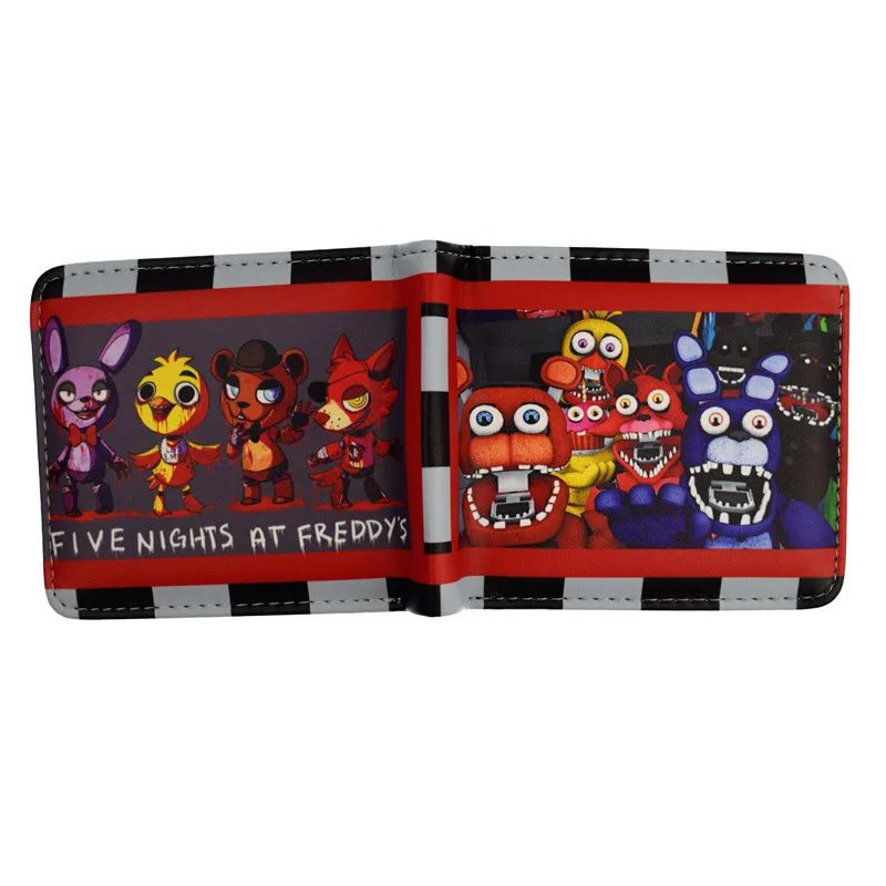 Аниме мультяшная застежка с открытым, лентами и кошелек Five Nights At Freddy's» «пять ночей у Фредди» кошельки для молодых - Цвет: YM102502