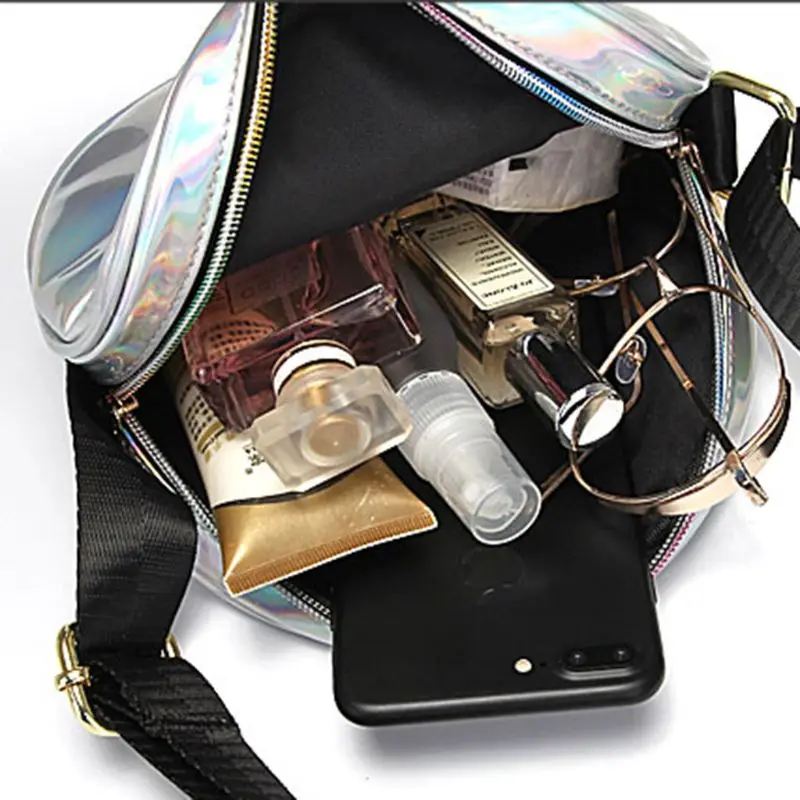 Женская прозрачная модная голографическая сумка через плечо тоут Сумочка