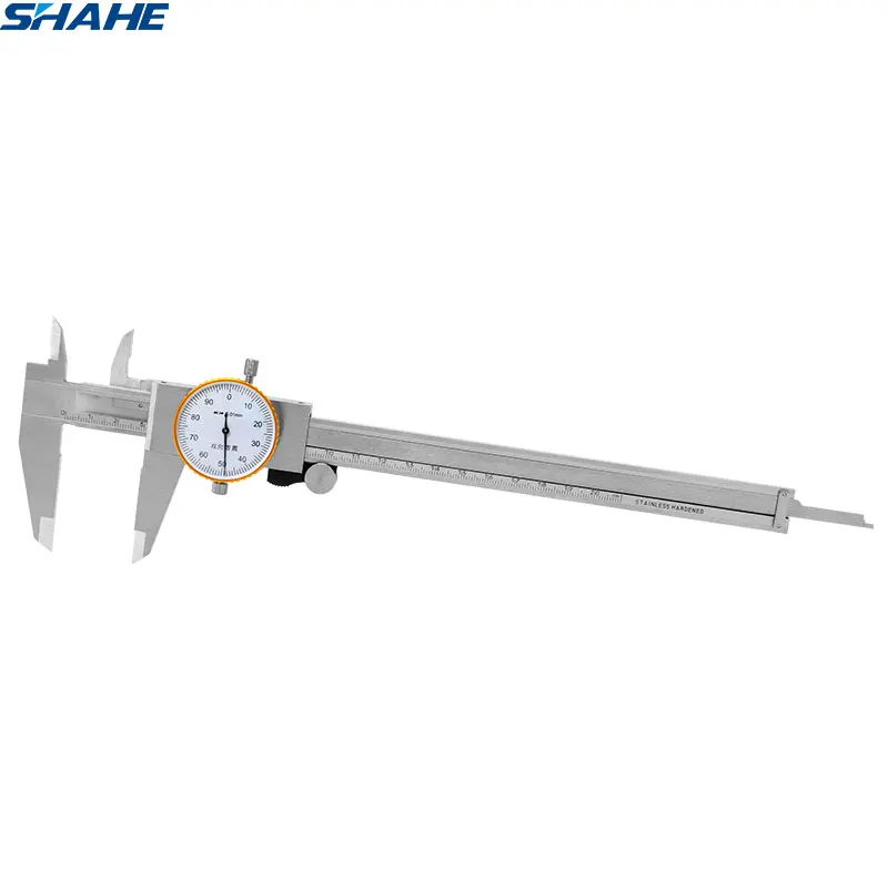 shahe metric gauge dial caliper 0-200 mm 0.01 mm stainless steel double Shock-proof dial vernier calipers measuring tool
