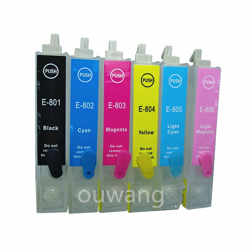 T0801-T0806 многоразовый чернильный картридж для Epson P50 RX660 R265 R360 RX560 R285 RX585 RX685 PX700 PX710 PX810