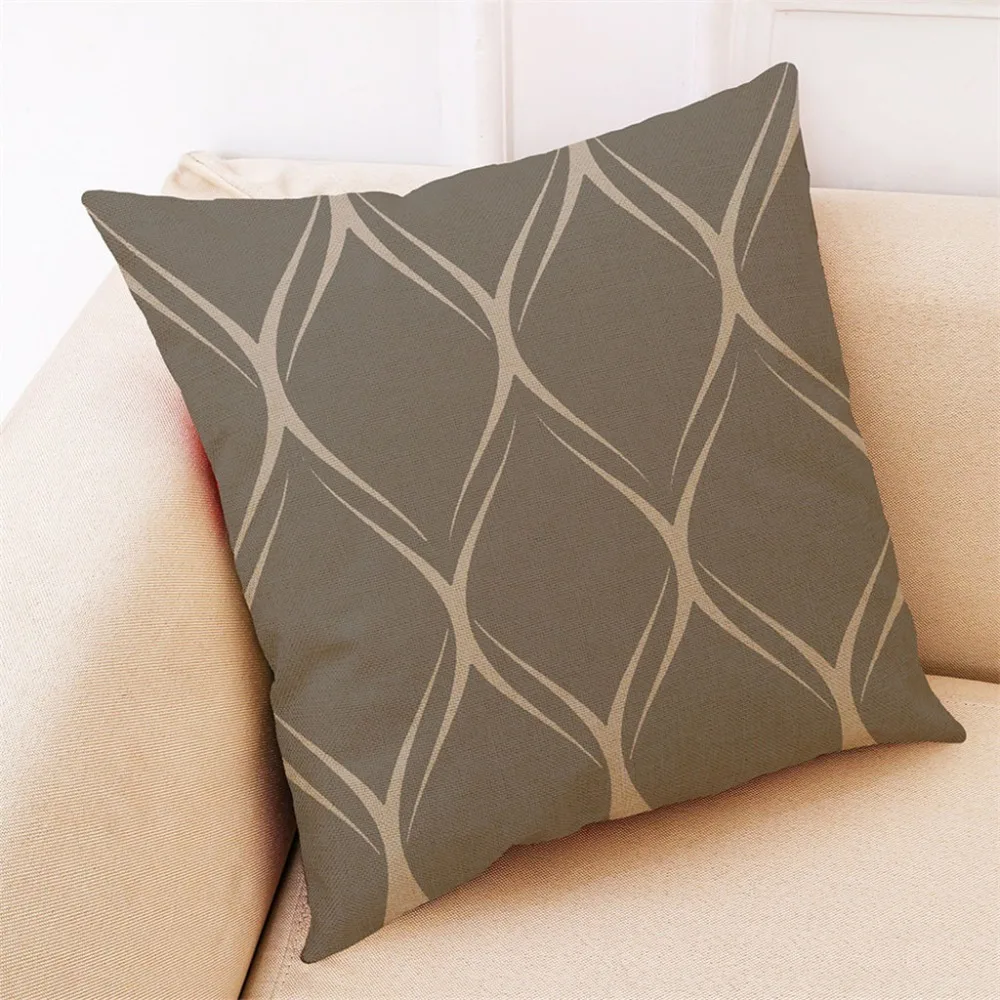 Line Nordic Cushion Cover Tropical Palm Leaf Pillow Case Linen Sofa Bed Decorative Heart **D | Дом и сад