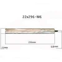 22296mm m6 magnesium anode rod for solar water heater systems with 1 copper nut