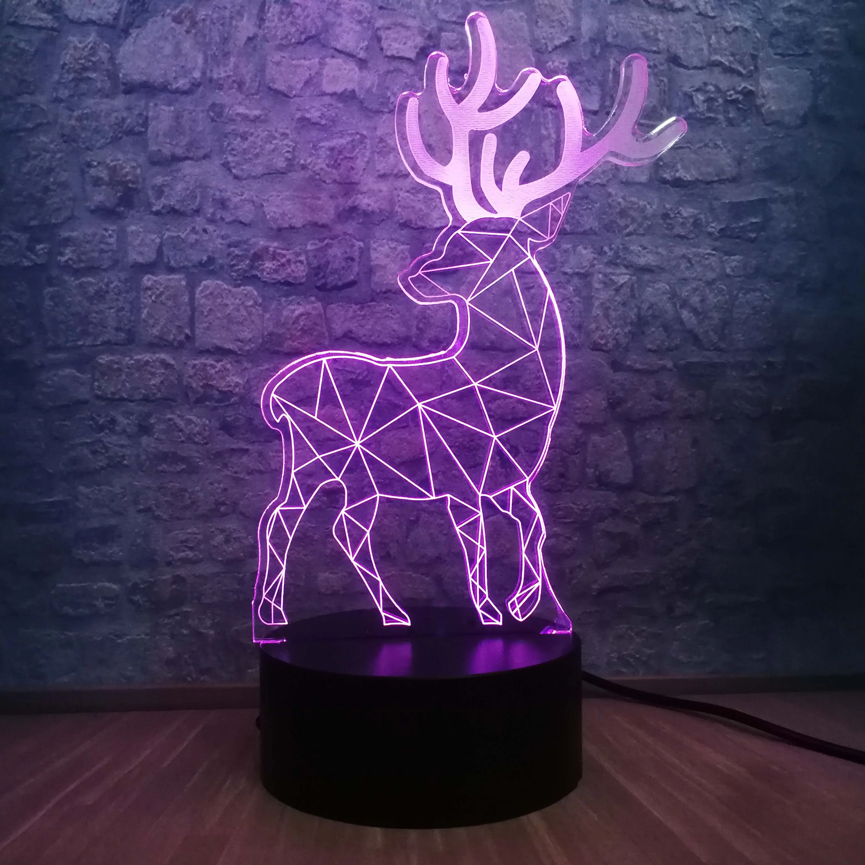 Новинка 2019 дропшиппинг Рождественский Санта Клаус олень 3D USB светодиодный