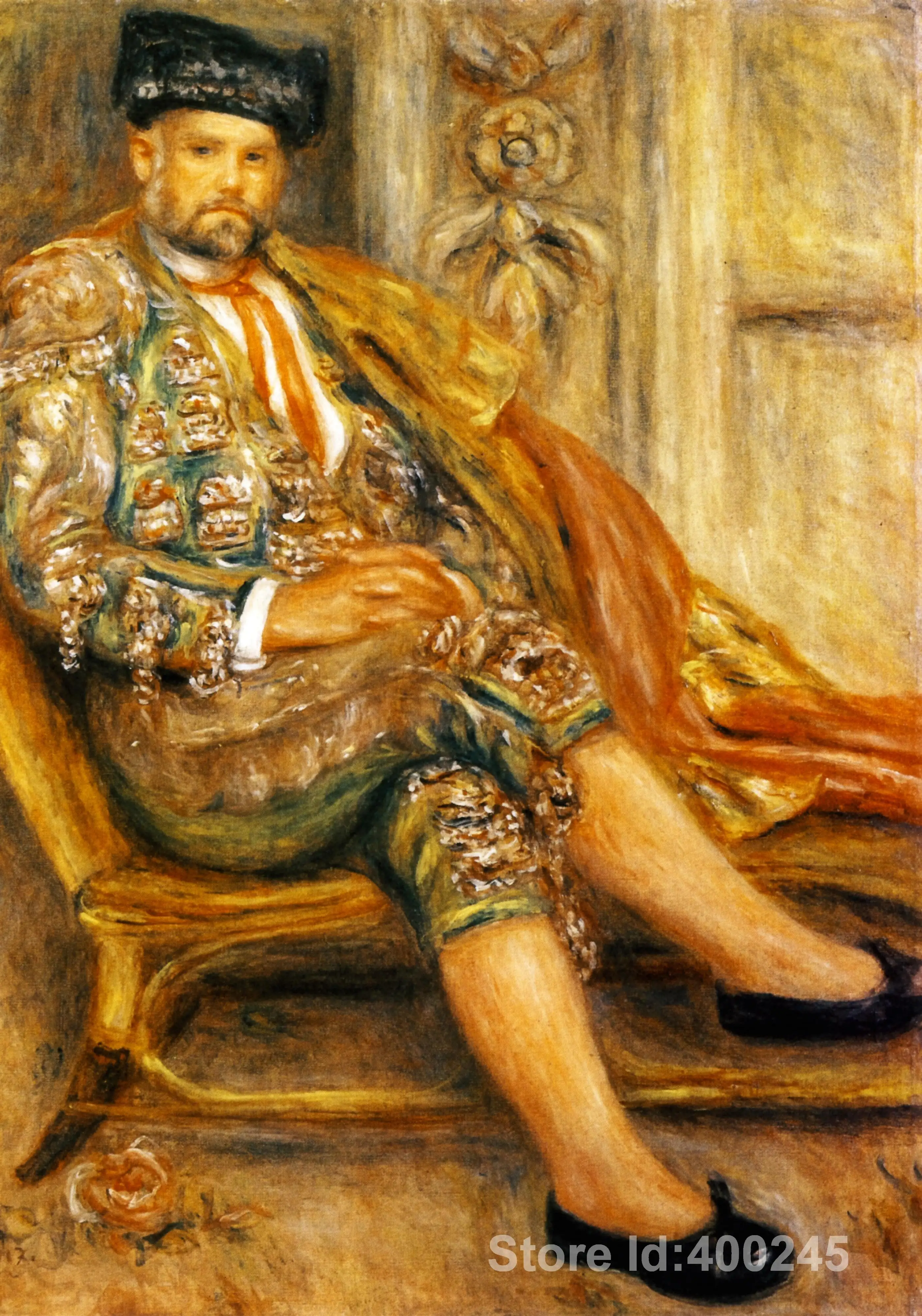Декоративный художественный портрет Ambroise Vollard от Pierre Auguste Renoir картины для спальни
