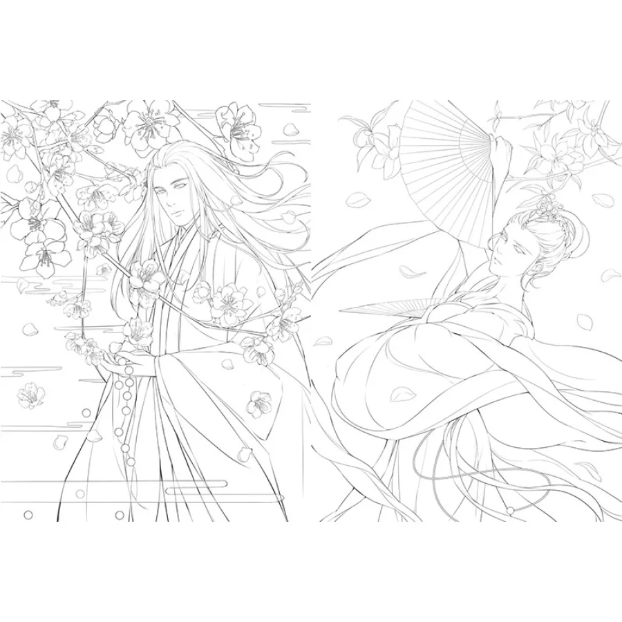 2 шт. Китайский Эскиз фигуры рисование линий художественная книга может