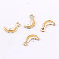 20pcslot new arrival cute gold tone all enamel banana charms pendants for jewelry making