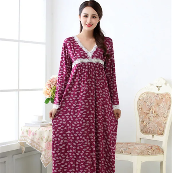 Plus Size Sexy Sleepwear Women Nightwear Night Dress Spring Summer Long Cotton Nightdress Sleeping Gowns Nightgown XXL Fdfklak | Женская