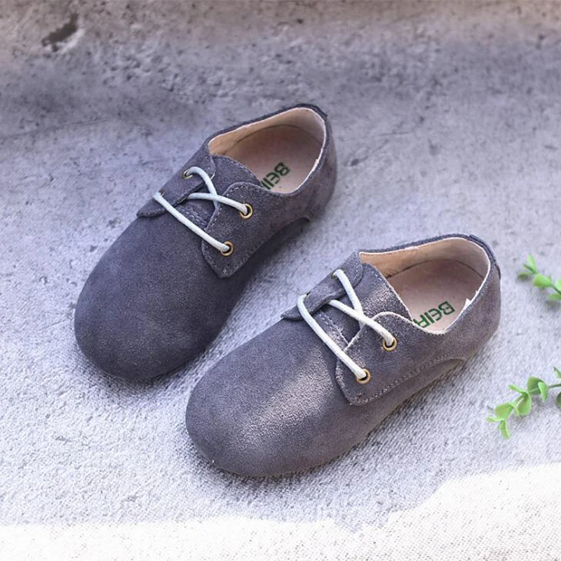 2019 весенне Осенняя детская обувь из мягкой воловьей кожи разноцветная для