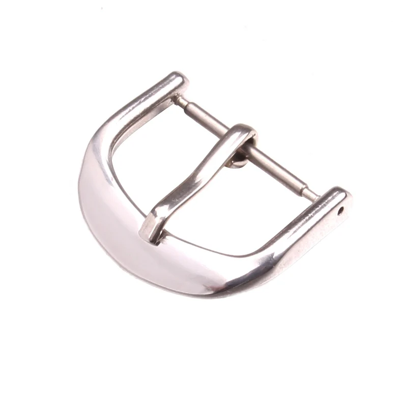 316L Solid Stainless Steel Watch Buckle Silver Gold Polished Watch Band Strap Clasp 12 14 16 18 20 22mm Clock Accessories