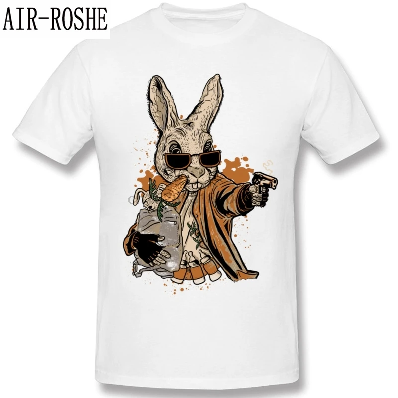 Футболка Smith Rabbit с изображением пистолета и воровства Забавный дизайн модная