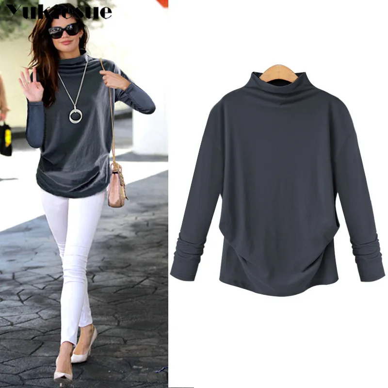 Женская Винтажная футболка с длинным рукавом размеры до 5XL |