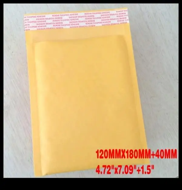 

Free shipping 100pcs/lot 4.7*7.09" [120mmx180mm] KRAFT BUBBLE MAILERS PADDED MAILING ENVELOPE BAG SHIPPING SUPPLY