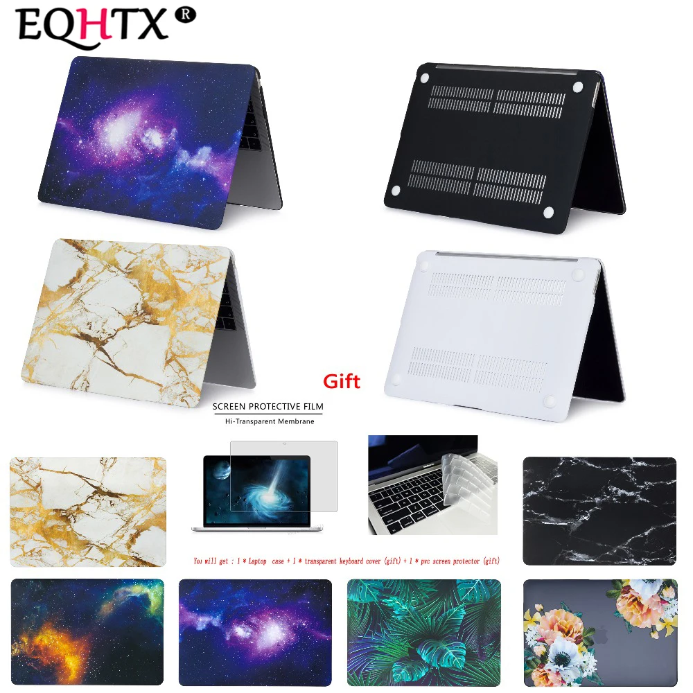 Чехол EQHTX для ноутбука Macbook New Air Pro 13 15 дюймов чехол с цветной печатью Apple MacBook Retina 11