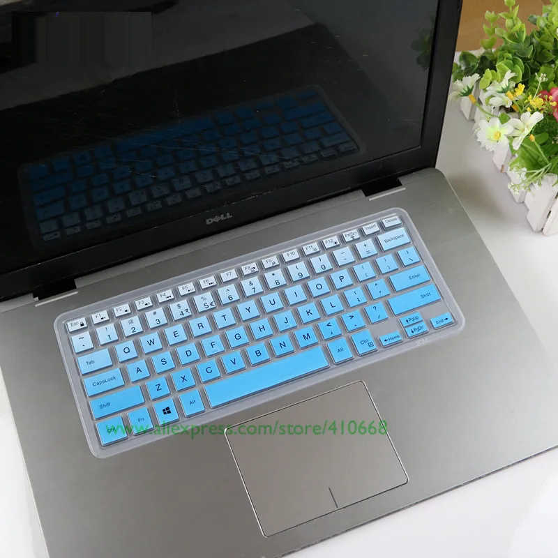 Gradualblue Красочные Силиконовый чехол покрытие для клавиатуры протектор для Dell Inspiron 13 5000 13,3 дюймов i7370 i7373 5580 5482 3482 1" ноутбук - Цвет: Gradualblue