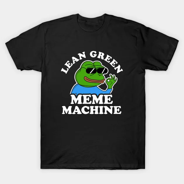 Весна лето brand clothing 2017 новая мода печатных постное зеленый мем машина-t-рубашка с