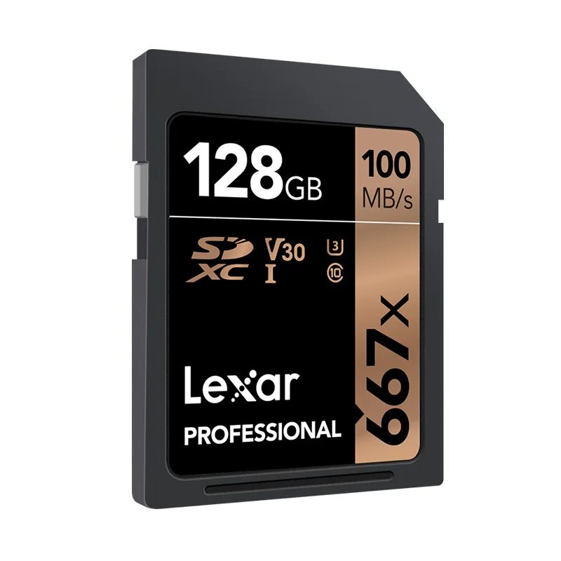 Оригинальная профессиональная SD карта памяти Lexar 667x128 ГБ U3 класс 10 SDXC флэш-карты 100