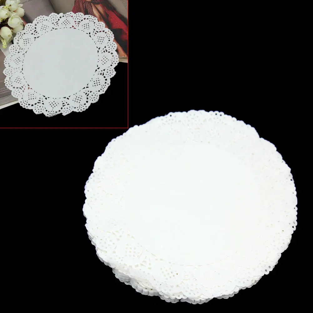 Круглая круглая подставка под кружево 50 шт.|lace paper|drink coasterscraft doilies |