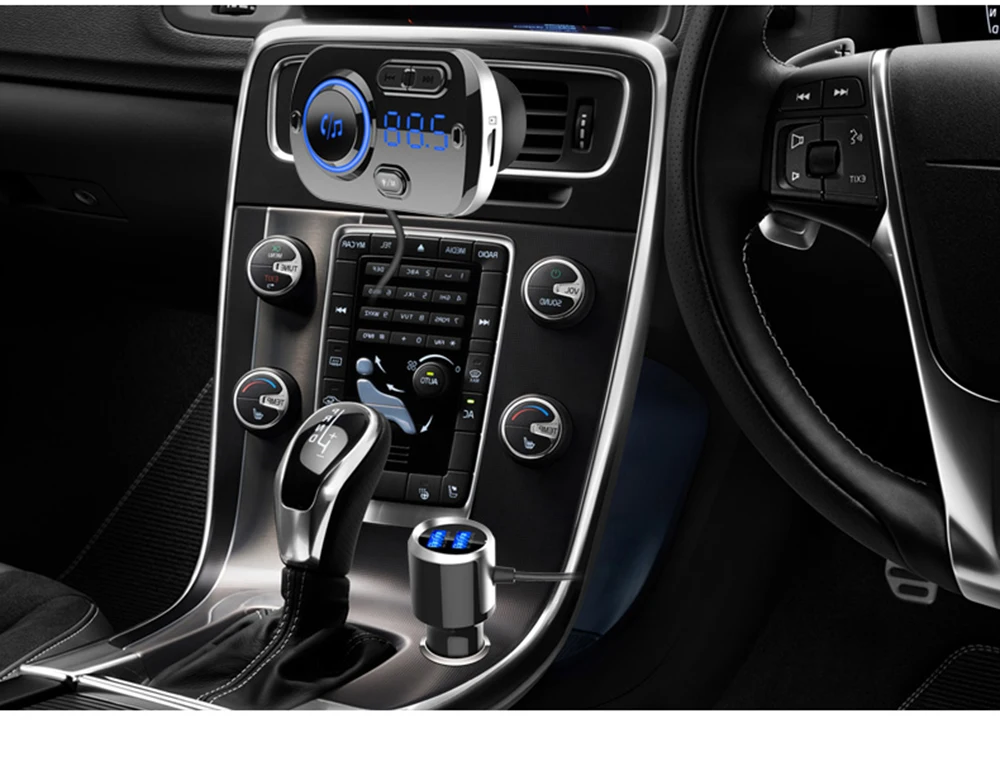 JINSERTA Handsfree Автомобильный Mp3 плеер Bluetooth 5,0 fm-передатчик QC3.0 зарядное устройство 3,5 мм AUX вход с TF воспроизведение музыки
