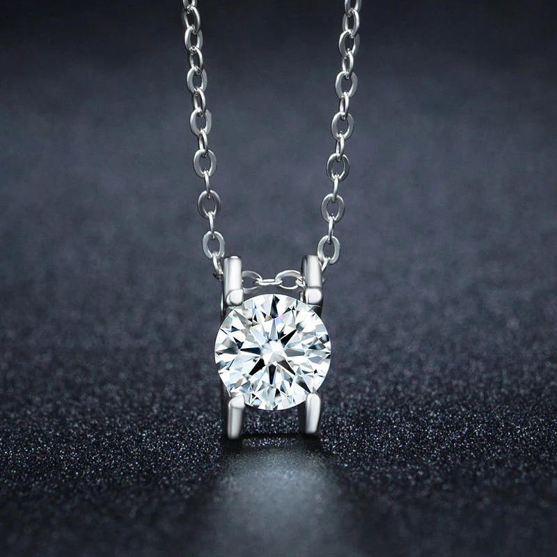LESF ожерелье из серебра 925 пробы с одним камнем Сердца и стрелы циркониевая