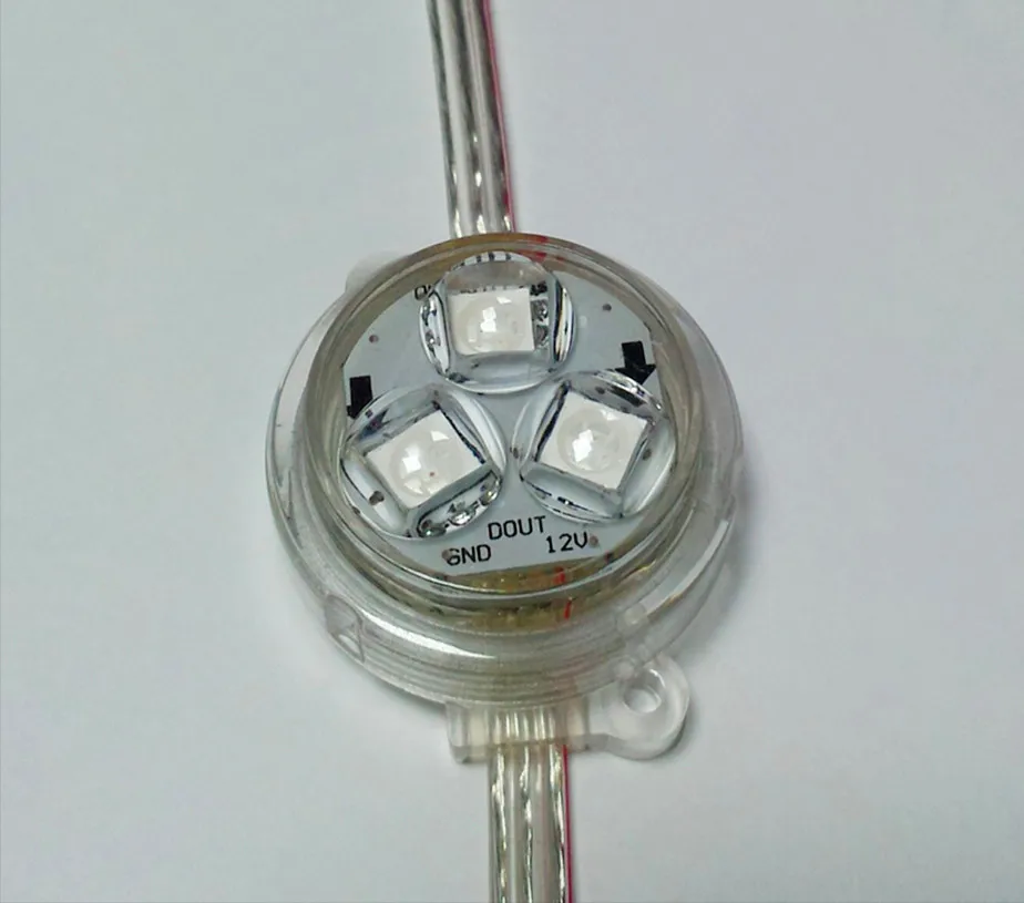 DC12V UCS1903 IC30mm диаметр IP68 адресуемый 0 72 Вт (3 светодиода) RGB полный цвет прозрачная