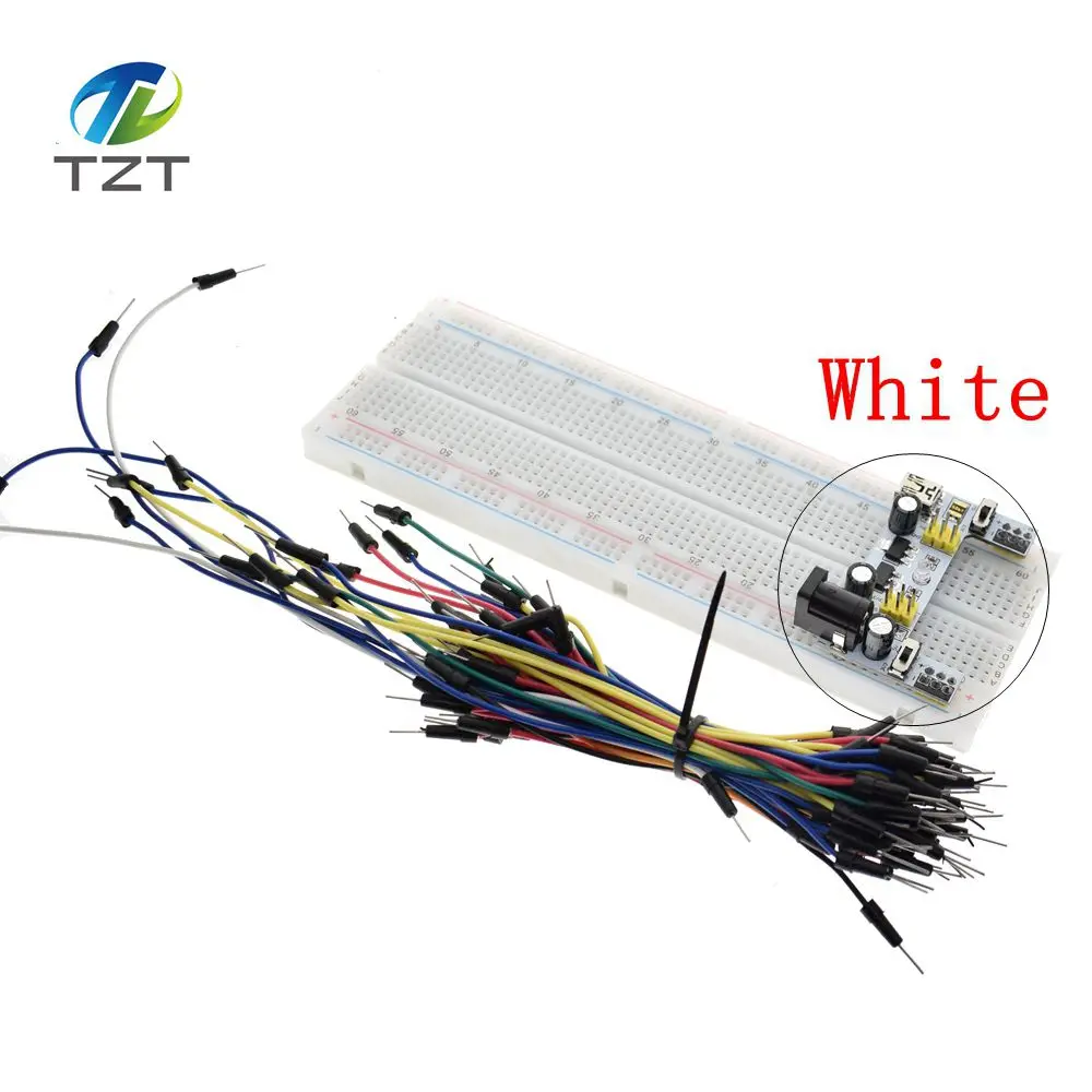 MB102 Интерфейс макет Питание модуль MB 102 для Arduino DIY Kit Белый DC 7 12V 2 канала доска|module