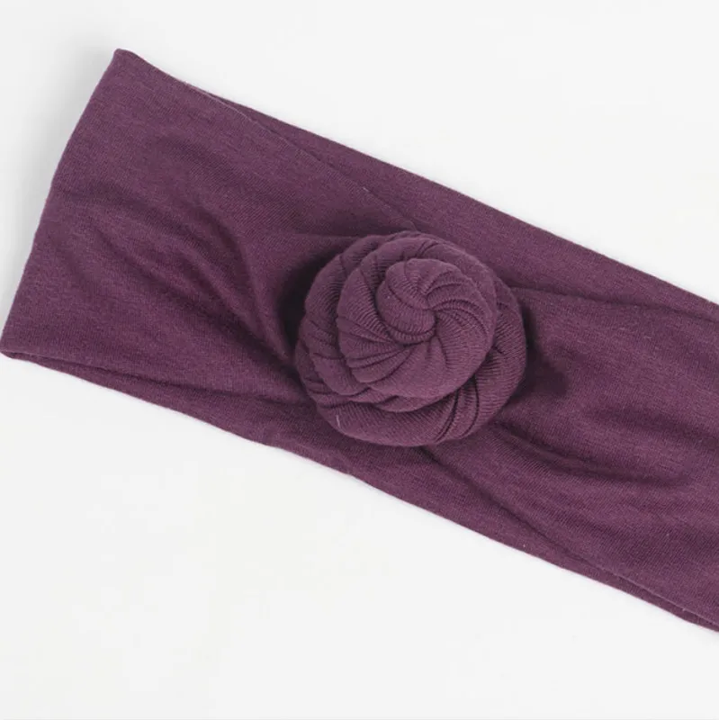 Повязка на голову с узлом для новорожденных 10 шт. цельный тюрбан повязка девочек