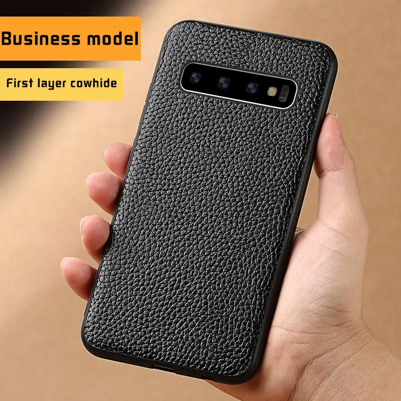 Противоударный чехол из натуральной кожи для Samsung Galaxy s10 plus S20 Ultra S9 S7 S8 s20 Note 10 Plus a71