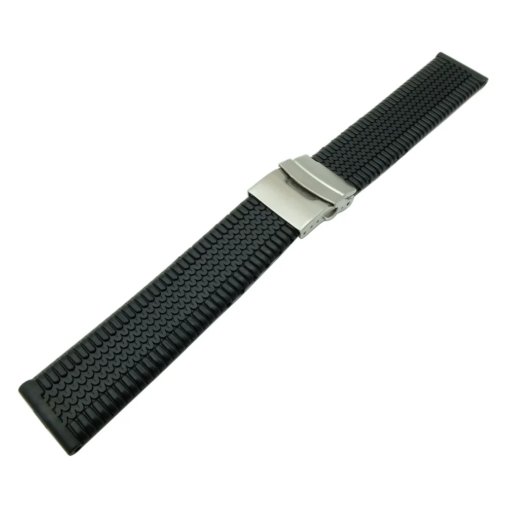 Ремешок для часов из силиконовой резины сменный ремешок 20 мм 22 24 Samsung Gear Timex seiko