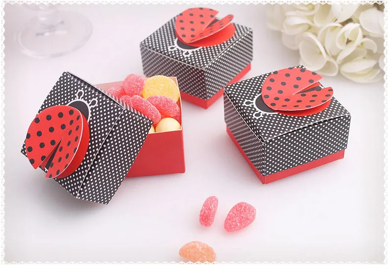 10 шт божья коровка коробки для свадебной вечеринки детский душ сувениры