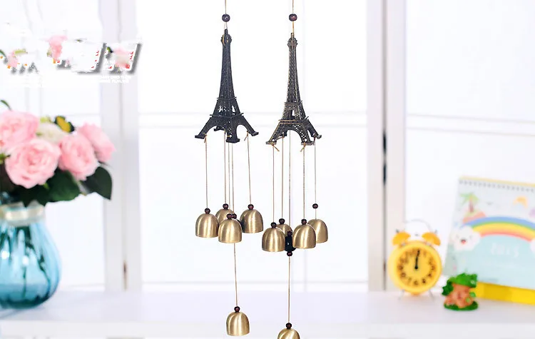 

1PC Paris Tower Metal Tubes Bells Windchime Outdoor Wind Chimes Living Yard Garden Home Hanging Decoration Ornaments KN 051