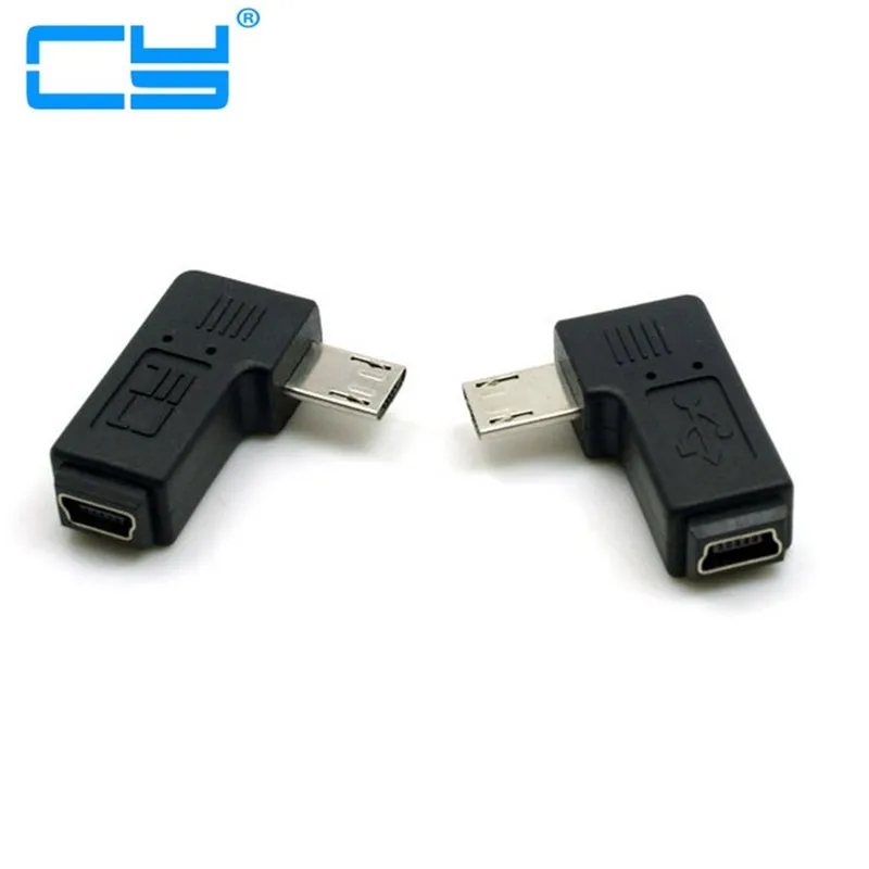 Длинный разъем 9 мм 90 градусов левый и правый угол Micro USB 5 контактный папа мини