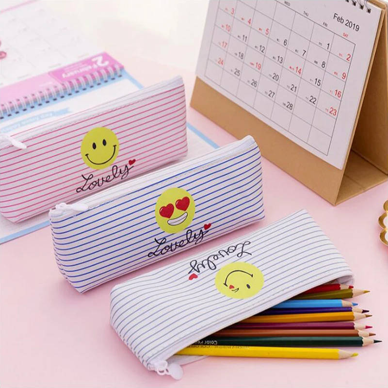 Чехол карандаш Smile Expression для офиса канцелярских и школьных принадлежностей